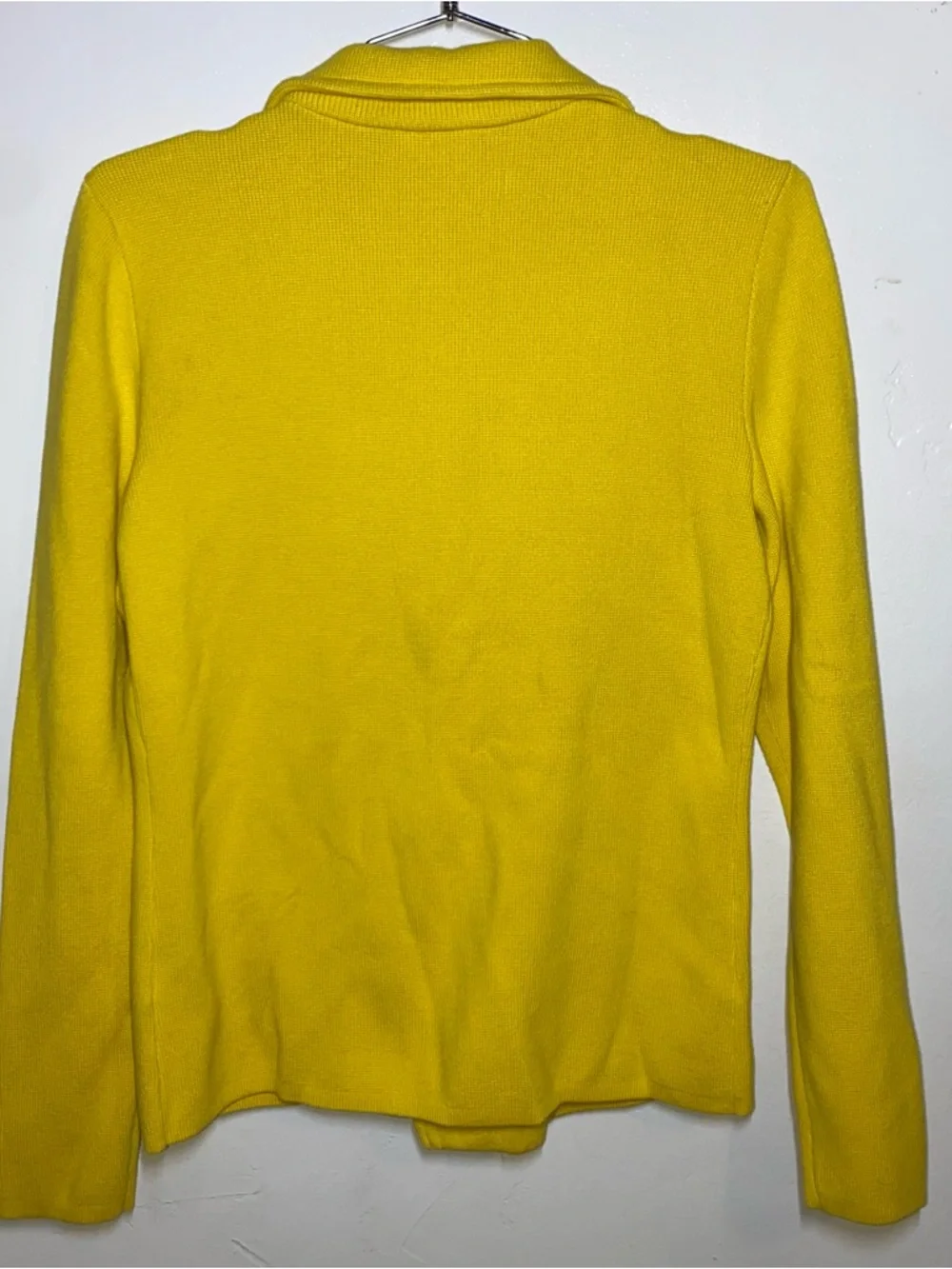 Lauren Ralph Yellow Knit Moto Jacket
Asymmetrical Zip Size S - Picture 4 of 5